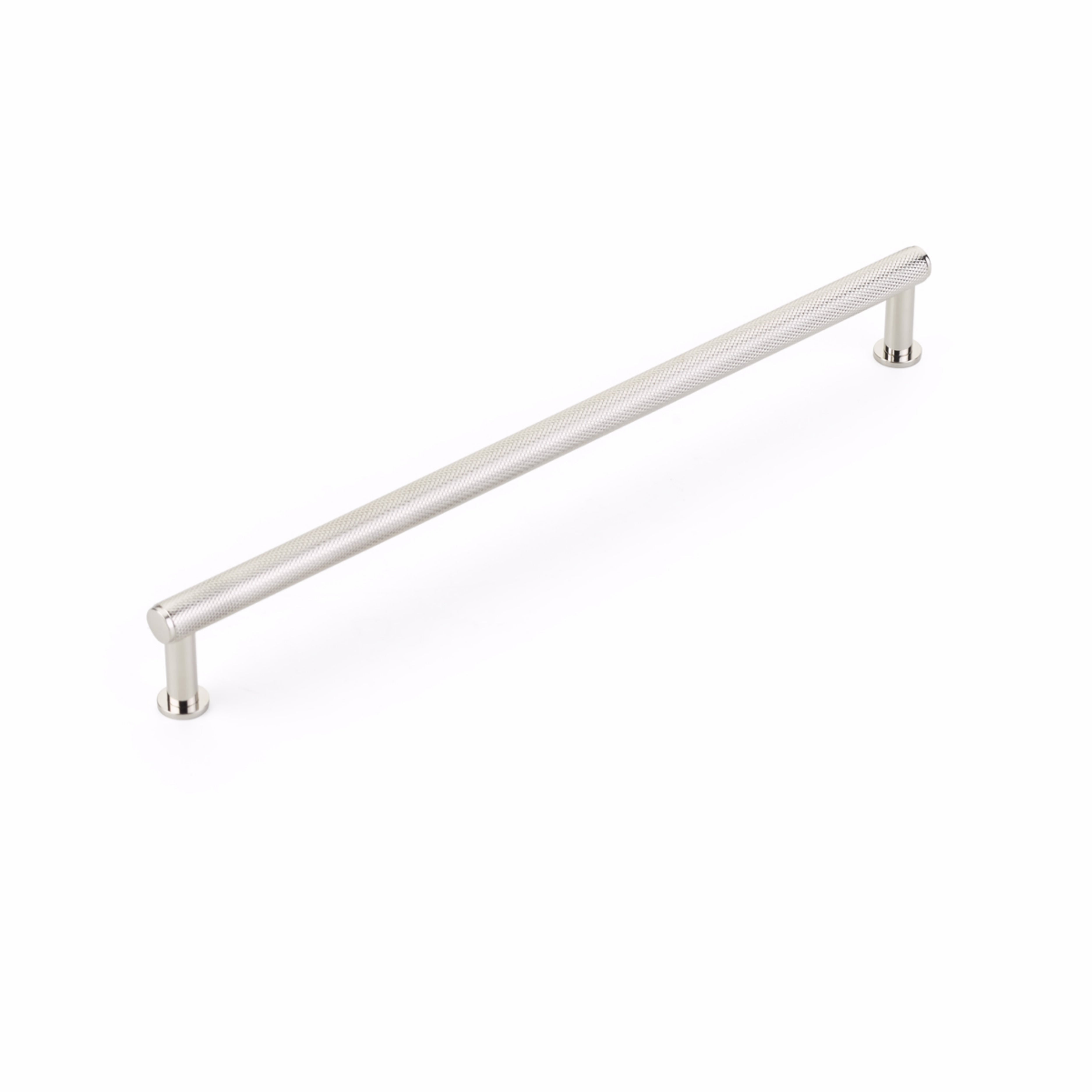 Schaub 5010-PN 10" Center to Center Pub House Knurled Cabinet Pull Polished Nickel Finish Sparrow Supply