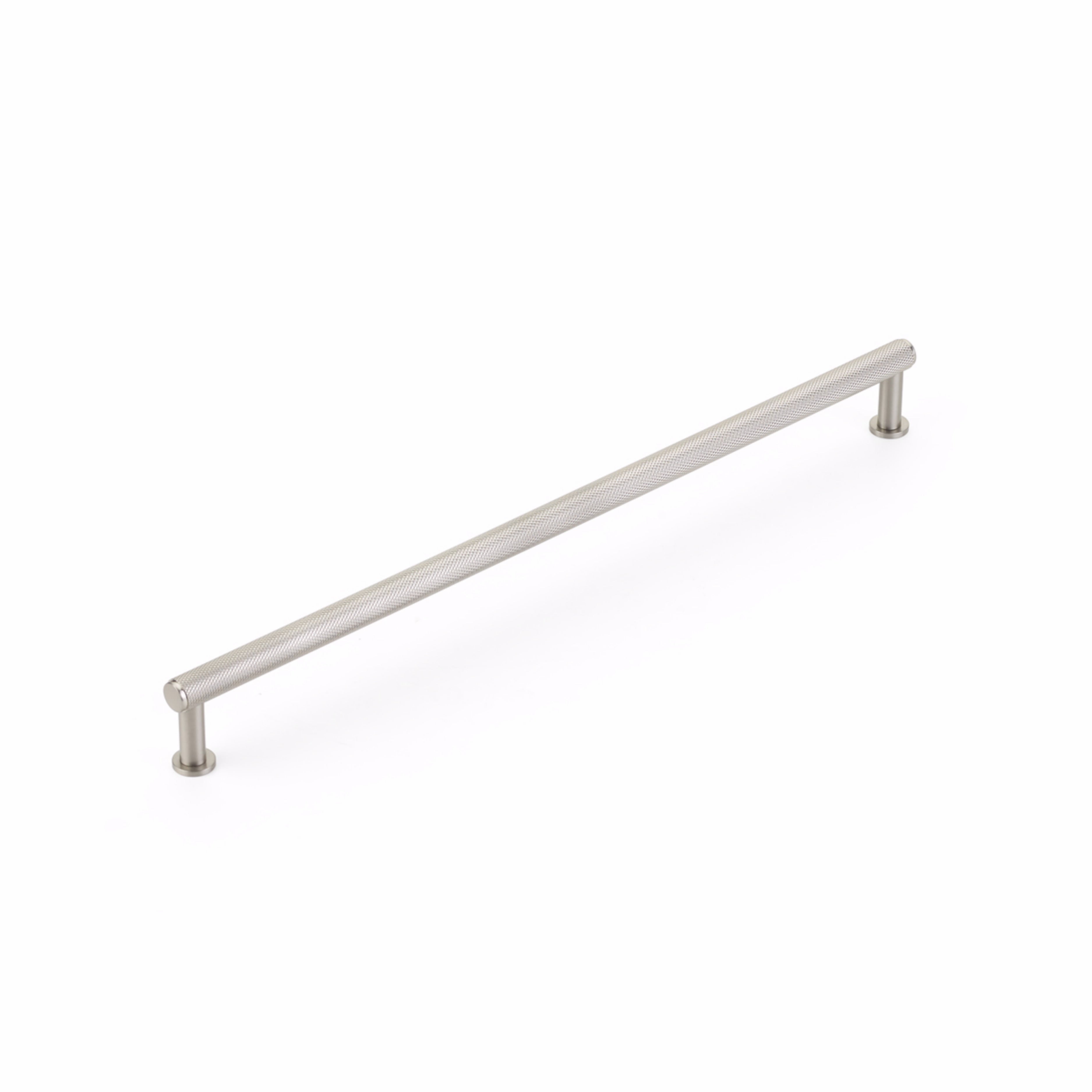 Schaub 5012-BN 12" Center to Center Pub House Knurled Cabinet Pull Brushed Nickel Finish Sparrow Supply