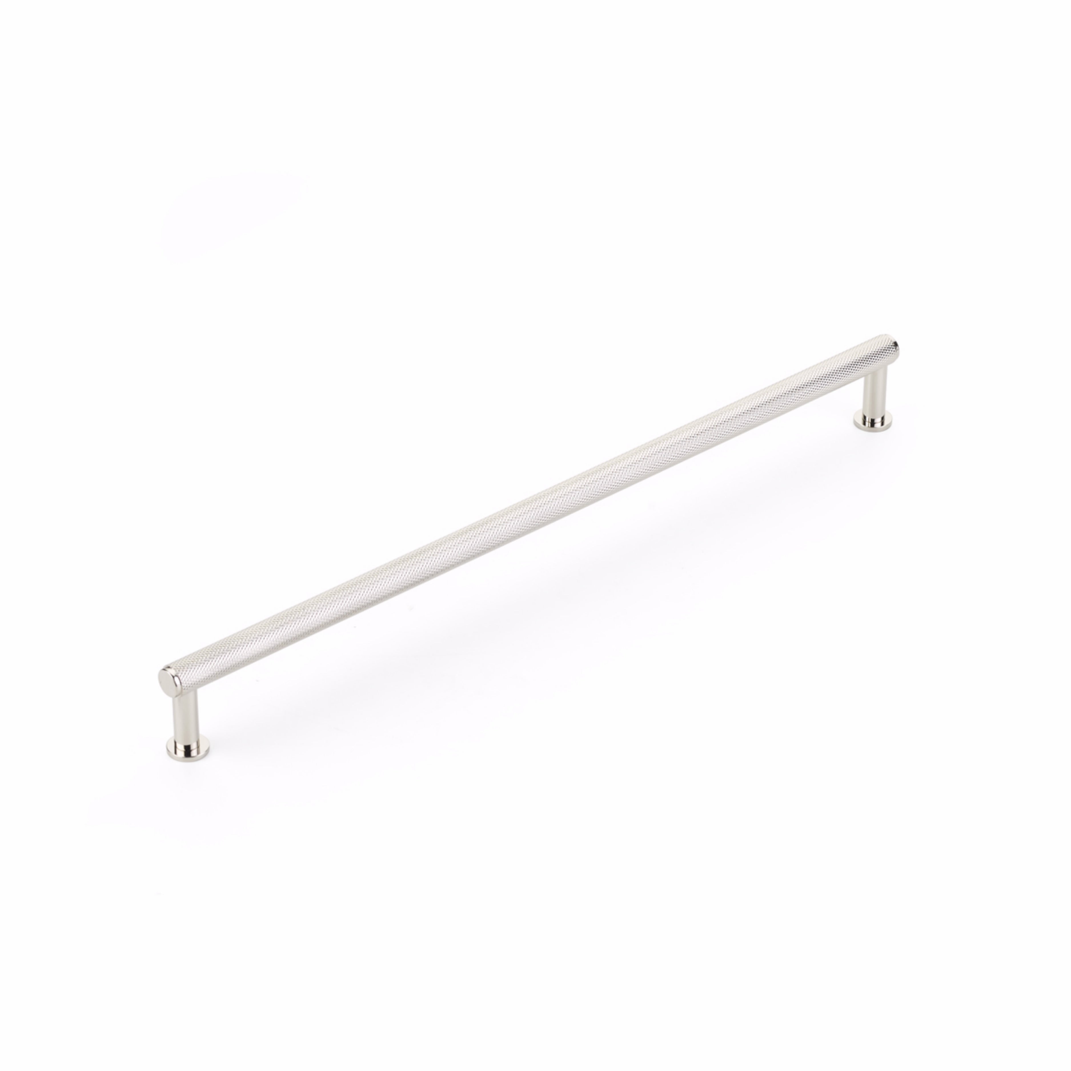 Schaub 5012-PN 12" Center to Center Pub House Knurled Cabinet Pull Polished Nickel Finish Sparrow Supply