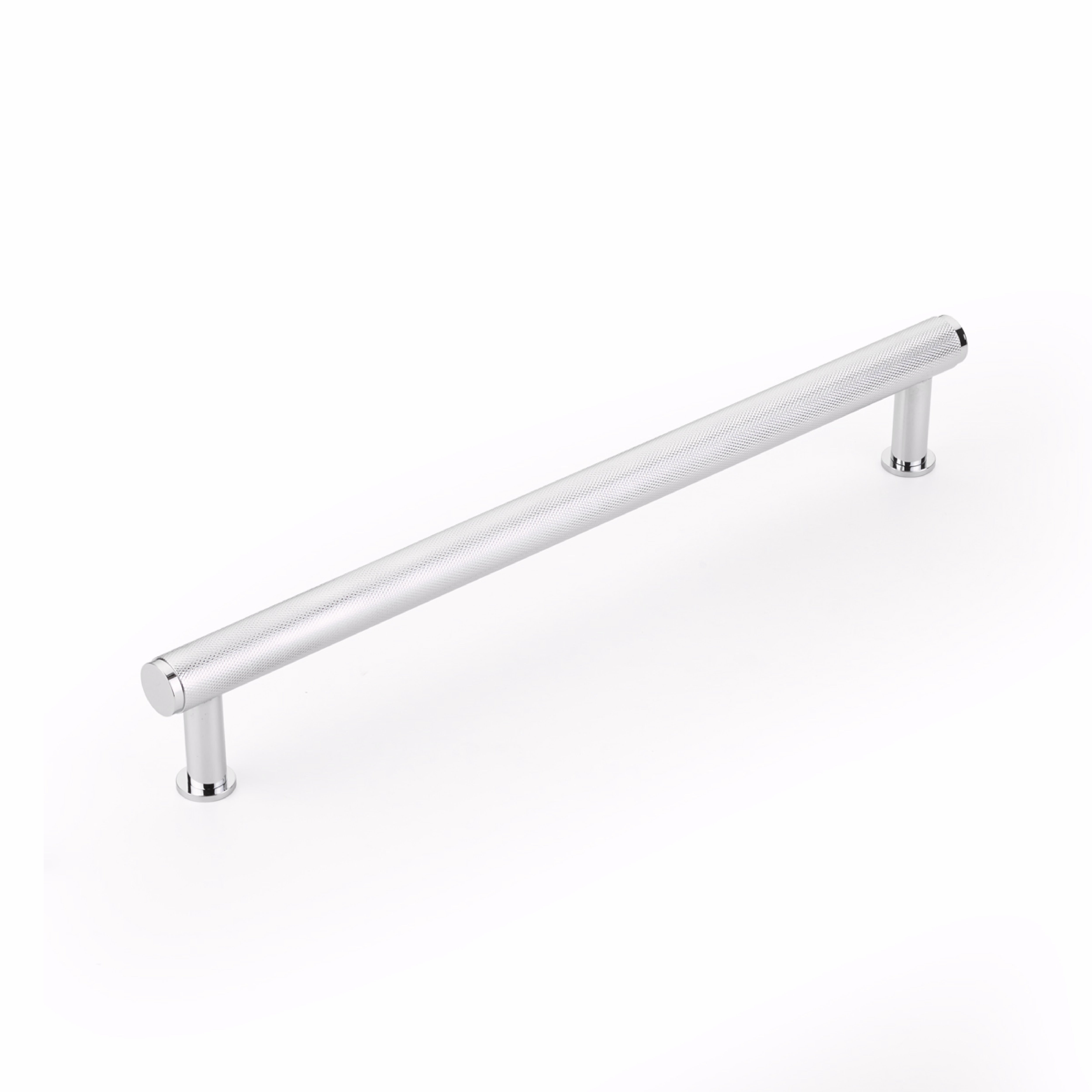 Schaub 5012A-26 12" Center to Center Pub House Knurled Appliance Pull Polished Chrome Finish Sparrow Supply