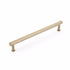 Schaub 5012A-SSB 12" Center to Center Pub House Knurled Appliance Pull Signature Satin Brass Finish Sparrow Supply