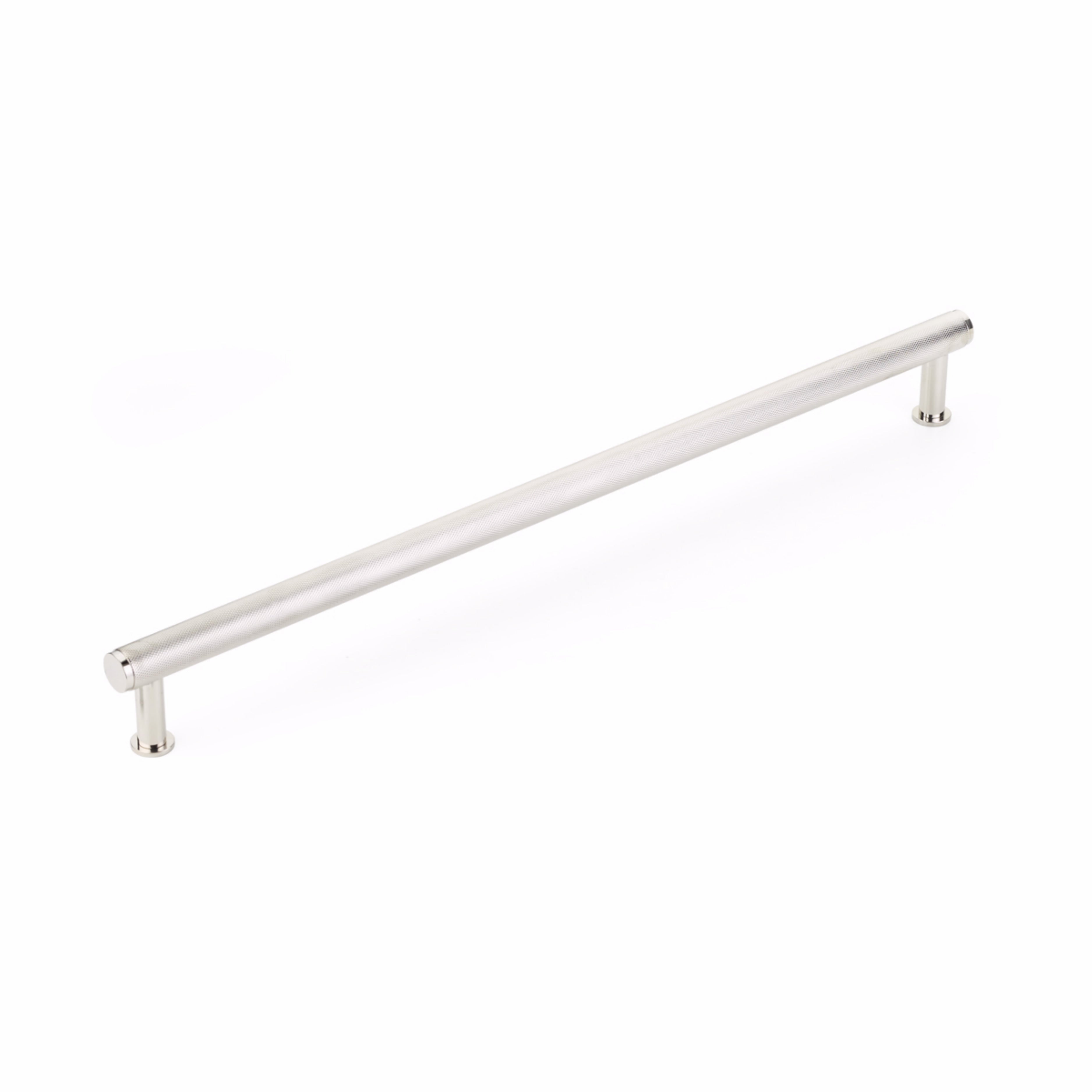 Schaub 5018A-BN 18" Center to Center Pub House Knurled Appliance Pull Brushed Nickel Finish Sparrow Supply