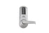 Kaba Simplex 5031BWL26D Mechanical Pushbutton Cylindrical Lock with Interior Combination Change; 2-3/4" Backset; Best Prep and Winston Lever Satin Chrome Finish Sparrow Supply