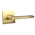 Emtek 5050HLOUS4 Helios Lever Dummy Pair with Square Rose for 1-1/4" to 2" Door Satin Brass Finish Sparrow Supply