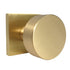 Emtek 5050ROUUS4 Round Knob Dummy Pair with Square Rose for 1-1/4" to 2" Door Satin Brass Finish Sparrow Supply