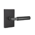 Emtek 5052HECUS19 Hercules Lever Dummy Pair with Modern Rectangular Rose for 1-1/4" to 2" Door Flat Black Finish Sparrow Supply
