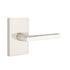Emtek 5052HLOUS15 Helios Lever Dummy Pair with Modern Rectangular Rose for 1-1/4" to 2" Door Satin Nickel Finish Sparrow Supply