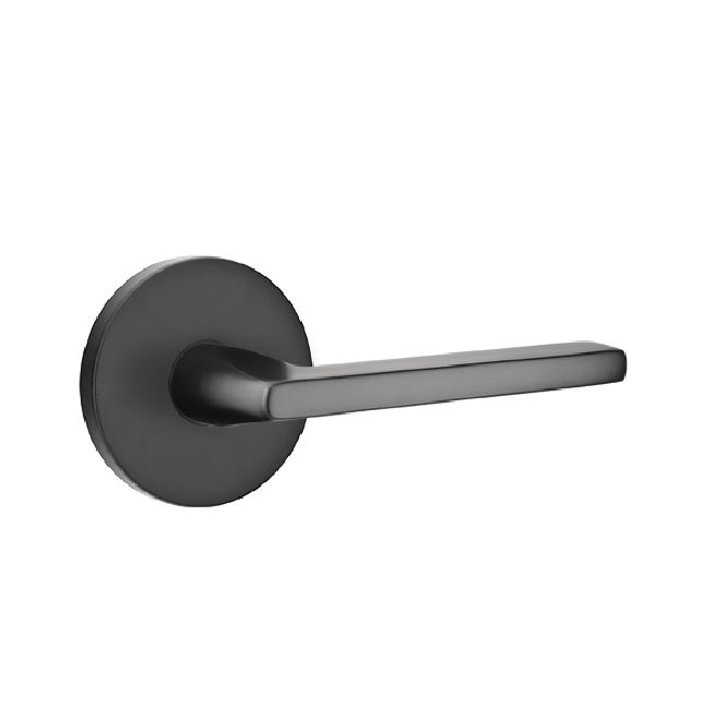 Emtek 5059HLOUS19 Helios Lever Dummy Pair with Disk Rose for 1-1/4" to 2" Door Flat Black Finish Sparrow Supply