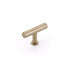 Schaub 5101-SSB 2" Pub House T Cabinet Knob Signature Satin Brass Finish Sparrow Supply