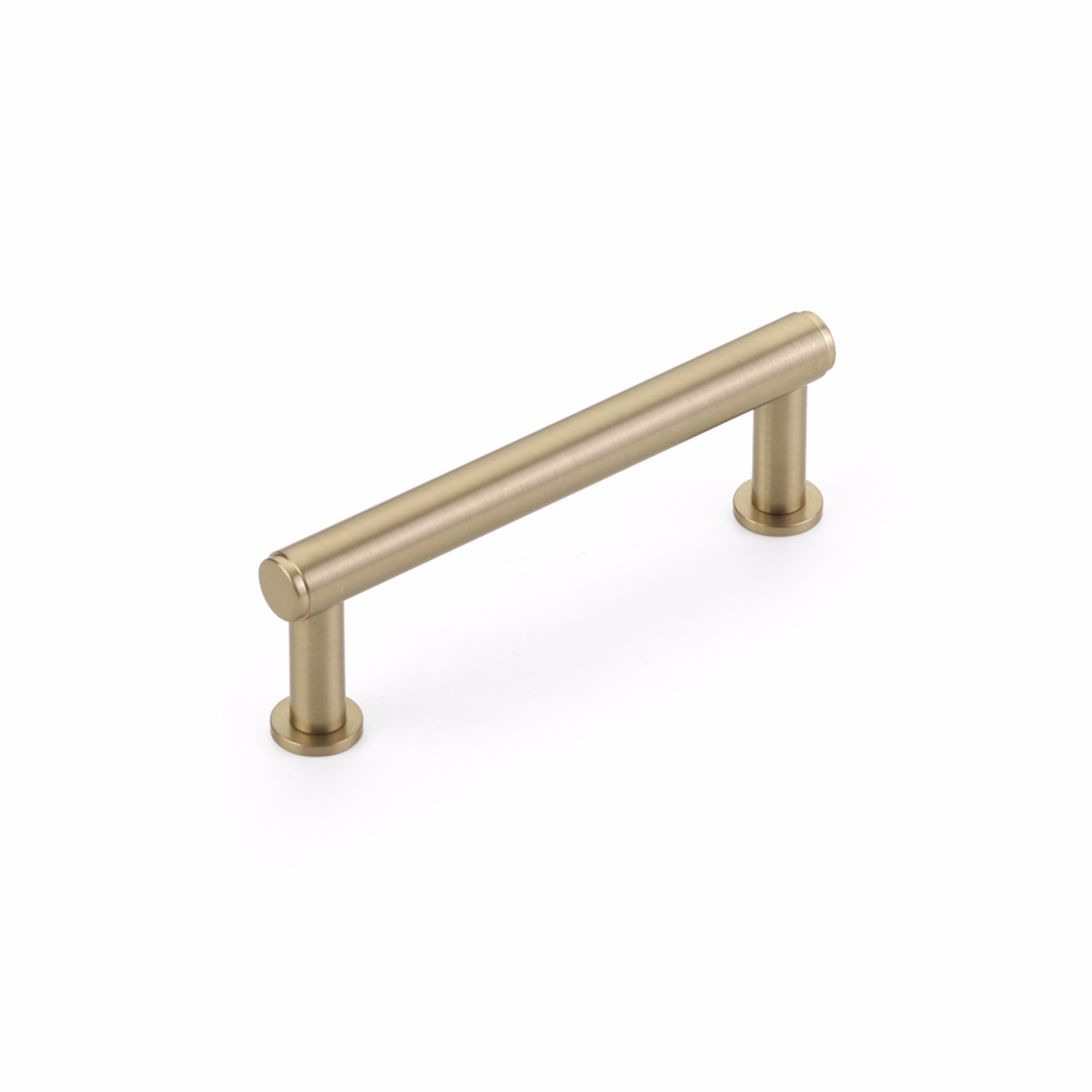 Schaub 5103-SSB 3-1/2" Center to Center Pub House Cabinet Pull Signature Satin Brass Finish Sparrow Supply