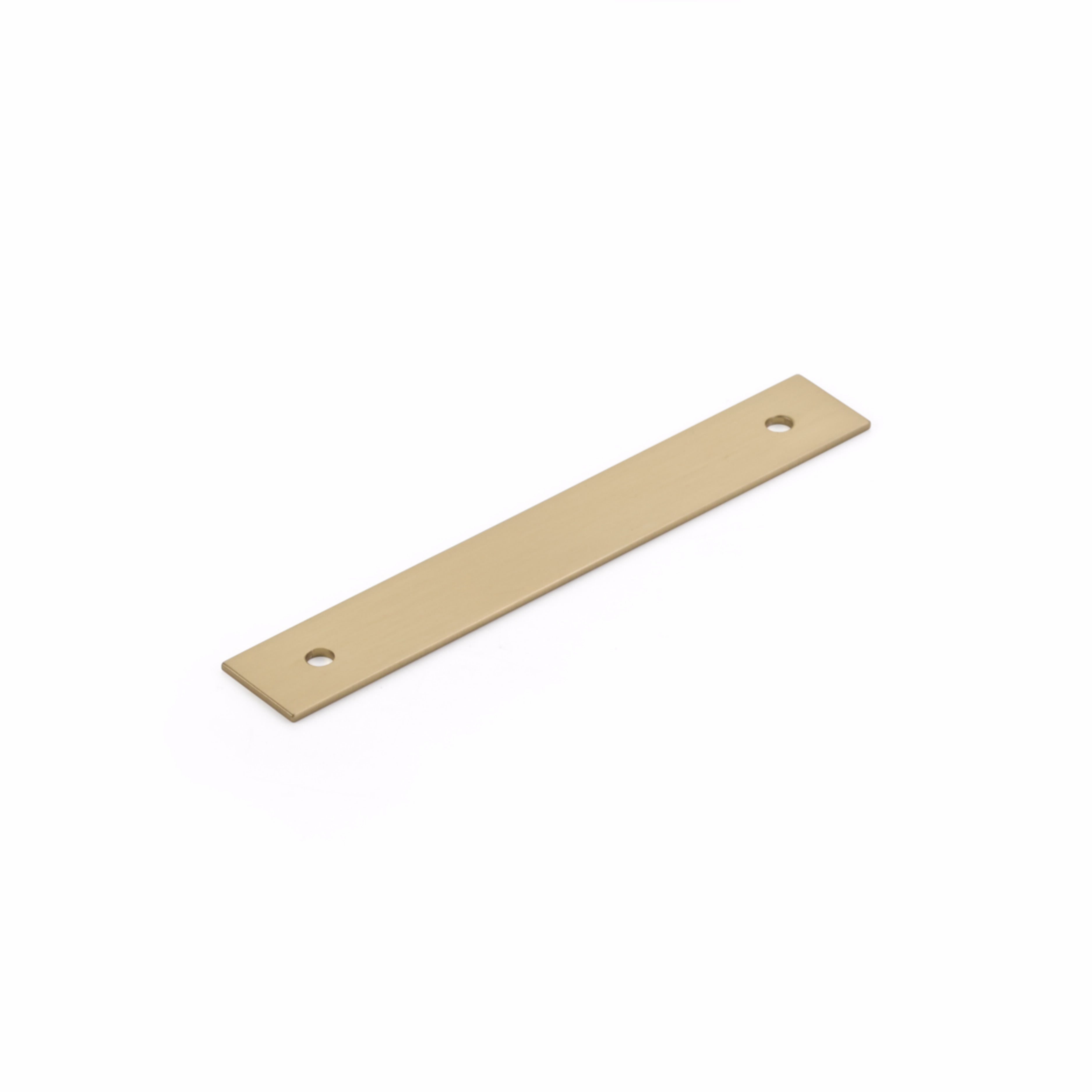 Schaub 5103B-SSB 3-1/2" Center to Center Pub House Backplate for Pull Signature Satin Brass Finish Sparrow Supply