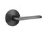 Emtek 5107HLOUS19RH Helios Lever Right Hand 2-3/8" Backset Passage with Modern Rose for 1-1/4" to 2" Door Flat Black Finish Sparrow Supply