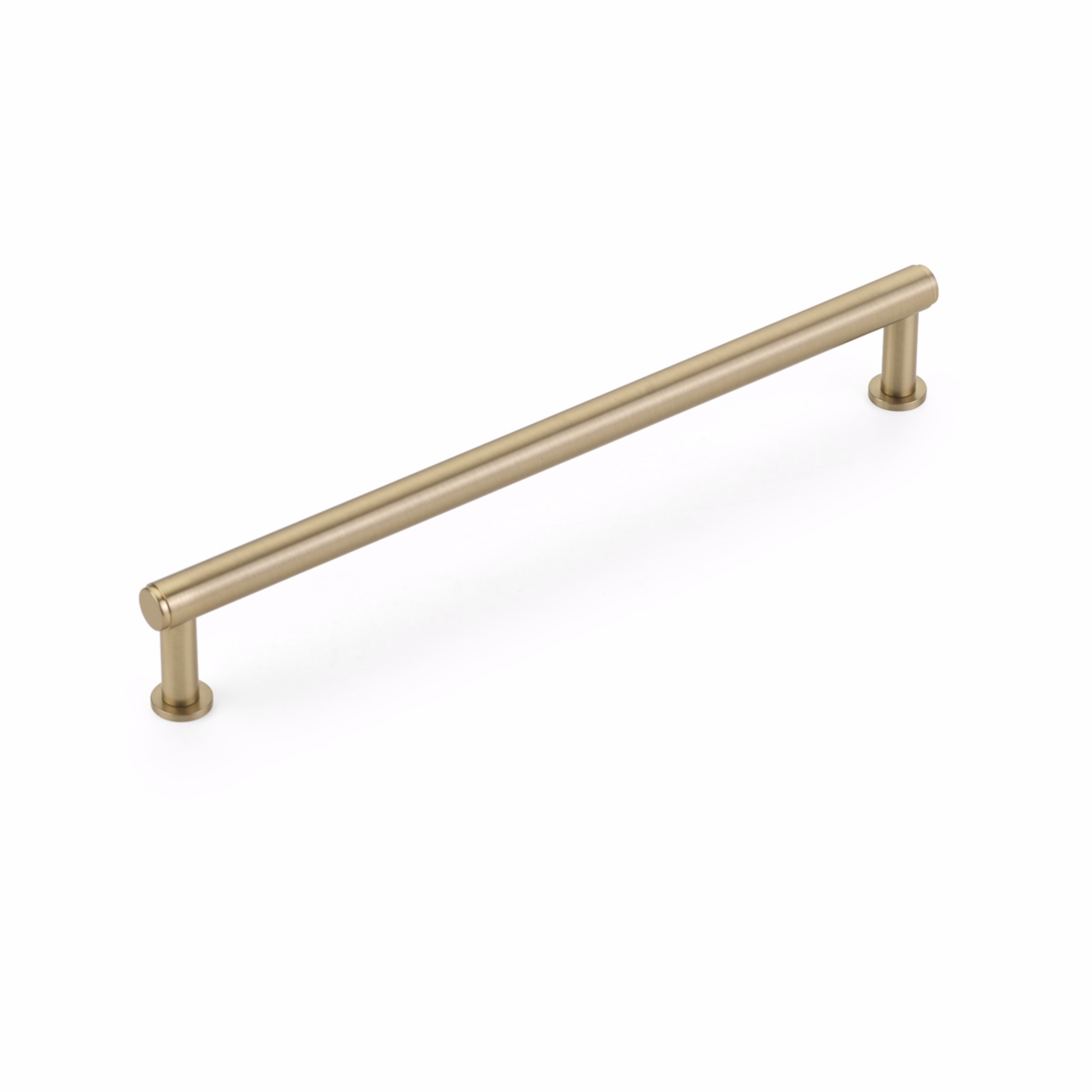 Schaub 5108-SSB 8" Center to Center Pub House Cabinet Pull Signature Satin Brass Finish Sparrow Supply