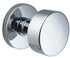 Emtek 5109ROUUS26 Round Knob 2-3/8" Backset Passage with Disk Rose for 1-1/4" to 2" Door Polished Chrome Finish Sparrow Supply