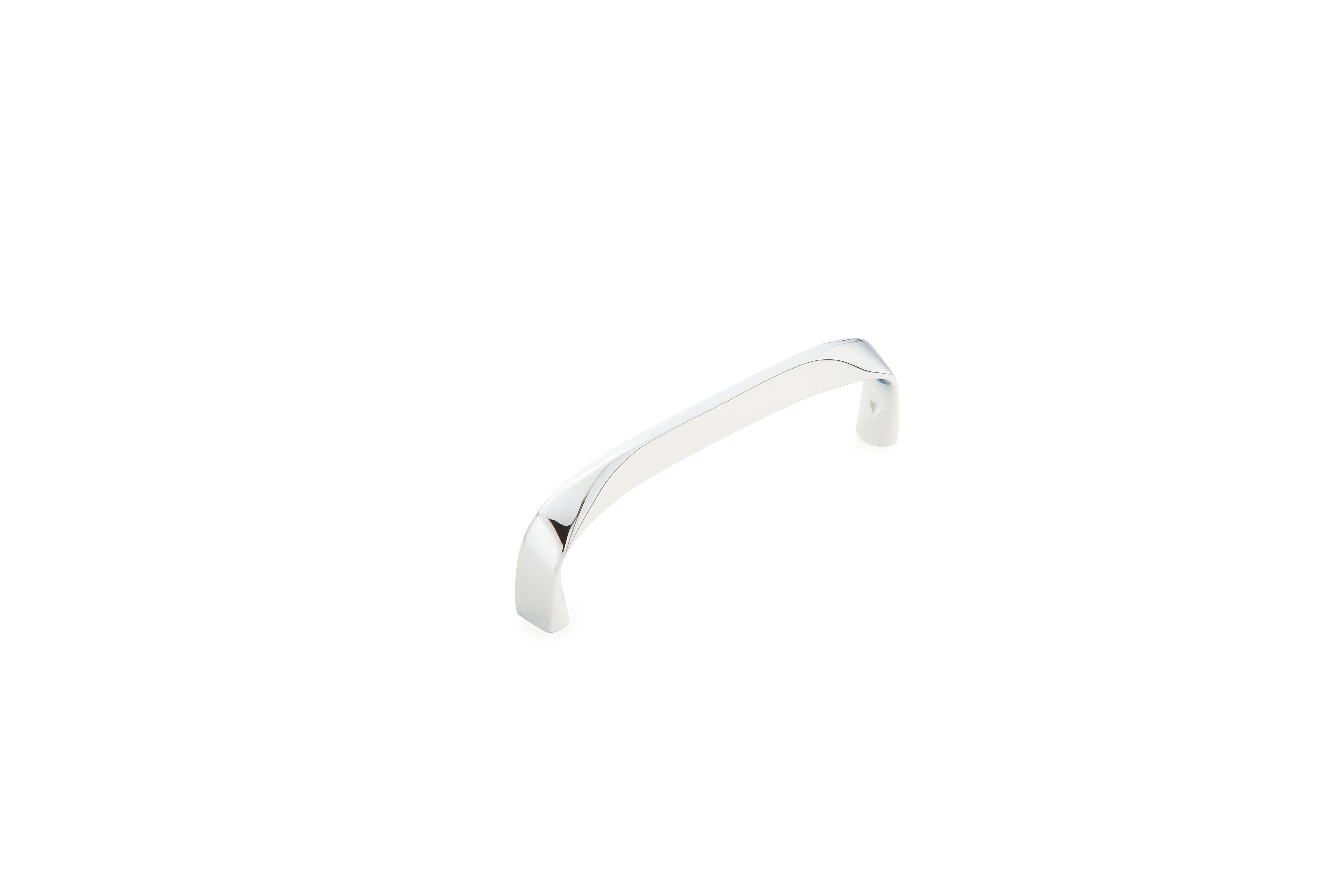 Schaub 511-26 4" Center to Center Arched Italian Contemporary Cabinet Pull Polished Chrome Finish