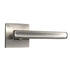 Emtek 5110FRLUS15RH Freestone Lever Right Hand 2-3/8" Backset Passage with Square Rose for 1-1/4" to 2" Door Satin Nickel Finish Sparrow Supply