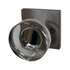 Emtek 5110MDCUS15 Modern Disc Glass Knob 2-3/8" Backset Passage with Square Rose for 1-1/4" to 2" Door Satin Nickel Finish Sparrow Supply