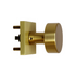 Emtek 5110ROUUS4 Round Knob 2-3/8" Backset Passage with Square Rose for 1-1/4" to 2" Door Satin Brass Finish Sparrow Supply