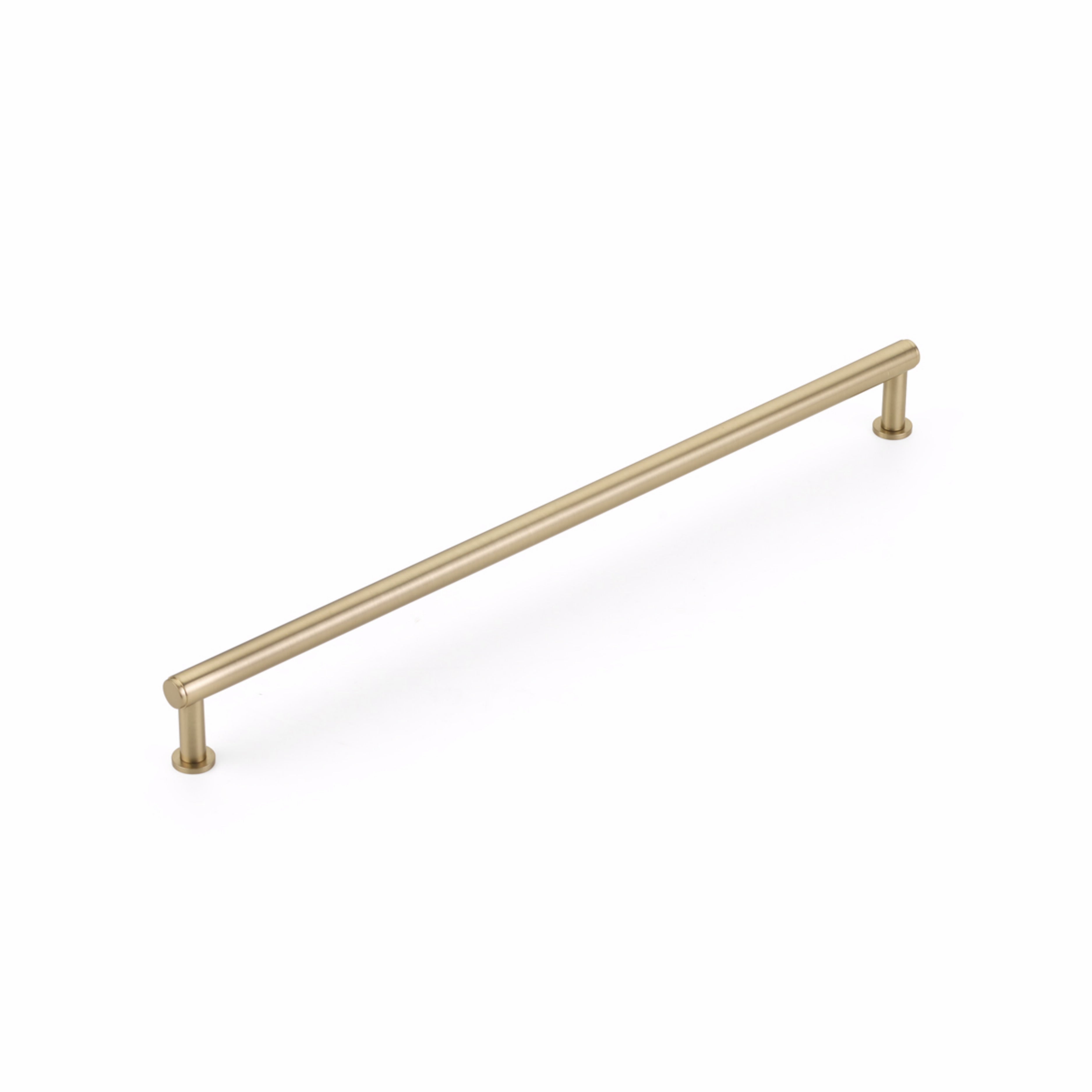Schaub 5112-SSB 12" Center to Center Pub House Cabinet Pull Signature Satin Brass Finish Sparrow Supply
