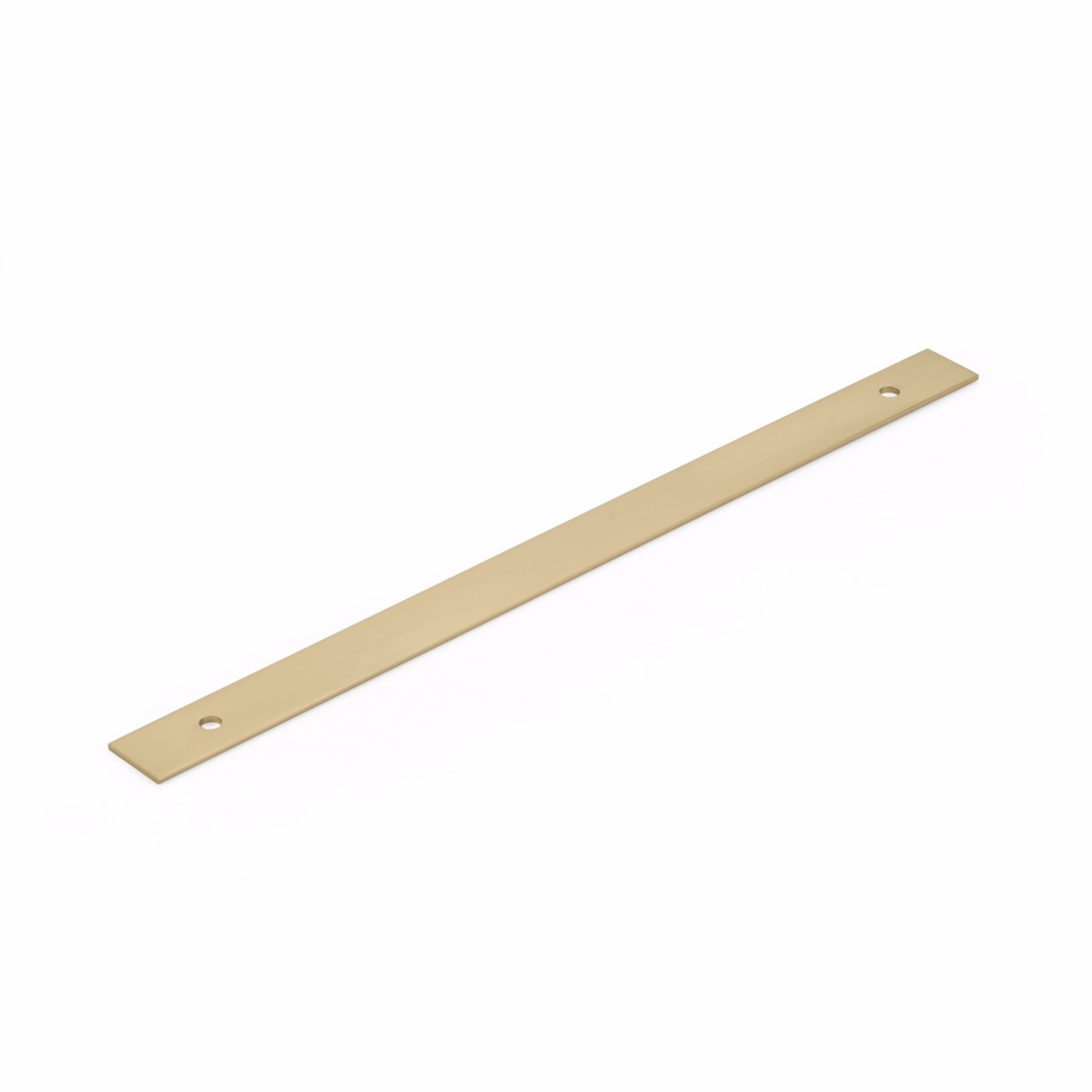 Schaub 5112B-SSB 12" Center to Center Pub House Backplate for Pull Signature Satin Brass Finish Sparrow Supply