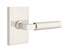 Emtek 5112HECUS15LH Hercules Lever Left Hand 2-3/8" Backset Passage with Modern Rectangular Rose for 1-1/4" to 2" Door Satin Nickel Finish Sparrow Supply
