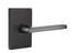 Emtek 5112HLOUS19RH Helios Lever Right Hand 2-3/8" Backset Passage with Modern Rectangular Rose for 1-1/4" to 2" Door Flat Black Finish Sparrow Supply