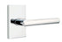 Emtek 5112STUUS26LH Stuttgart Lever Left Hand 2-3/8" Backset Passage with Modern Rectangular Rose for 1-1/4" to 2" Door Polished Chrome Finish Sparrow Supply