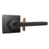 Emtek 5122HLOUS19RH.RLS Helios Lever Right Hand 2-3/8" and 2-3/4" Backset with Radius Latch Strike Keyed Entry with Square Rose for 1-3/8" to 2-1/16" Door Flat Black Finish Sparrow Supply