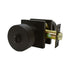 Emtek 5122ROUUS19 Round Knob 2-3/8" and 2-3/4" Backset Keyed Entry with Square Rose for 1-3/8" to 2-1/16" Door Flat Black Finish Sparrow Supply
