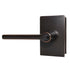 Emtek 5123HLOUS10BLH Helios Lever Left Hand 2-3/8" Backset Keyed Entry with Modern Rectangular Rose for 1-3/8" to 2-1/16" Door Oil Rubbed Bronze Finish Sparrow Supply