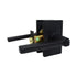Emtek 5123HLOUS19LH Helios Lever Left Hand 2-3/8" Backset Keyed Entry with Modern Rectangular Rose for 1-3/8" to 2-1/16" Door Flat Black Finish Sparrow Supply