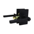 Emtek 5123HLOUS19RH Helios Lever Right Hand 2-3/8" Backset Keyed Entry with Modern Rectangular Rose for 1-3/8" to 2-1/16" Door Flat Black Finish Sparrow Supply