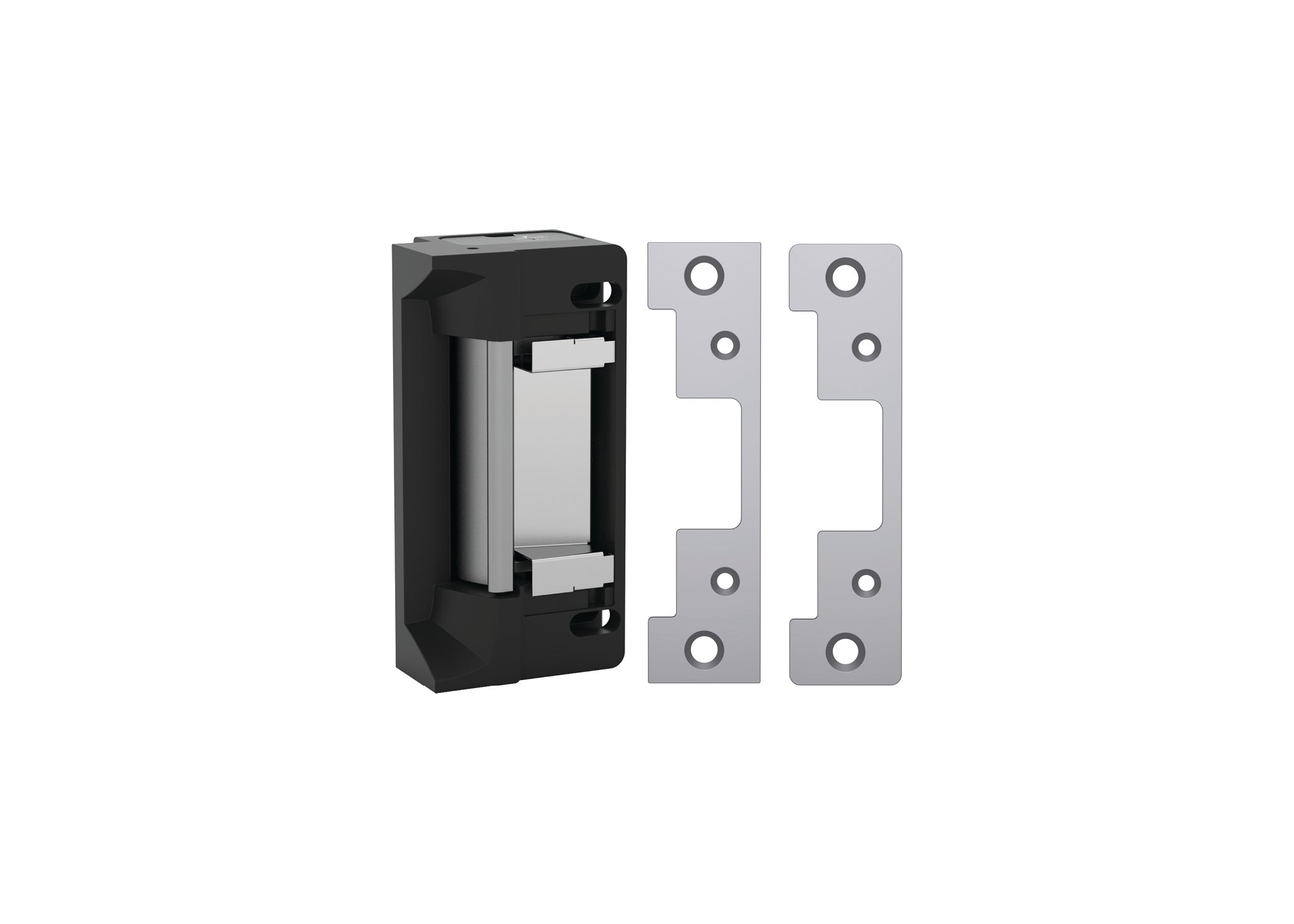 Hes 5200C630 12VDC / 24VDC Electric Strike with 501 and 501A Faceplate Satin Stainless Steel Finish Sparrow Supply