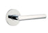 Emtek 5209STUUS26LH Stuttgart Lever Left Hand 2-3/8" Backset Privacy with Disk Rose for 1-1/4" to 2" Door Polished Chrome Finish Sparrow Supply