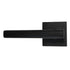 Emtek 5210FRLUS19LH Freestone Lever Left Hand 2-3/8" Backset Privacy with Square Rose for 1-1/4" to 2" Door Flat Black Finish Sparrow Supply