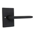 Emtek 5212HLOUS19RH.RLS Helios Lever Right Hand 2-3/8" Backset with Radius Latch Strike Privacy with Modern Rectangular Rose for 1-1/4" to 2" Door Flat Black Finish Sparrow Supply