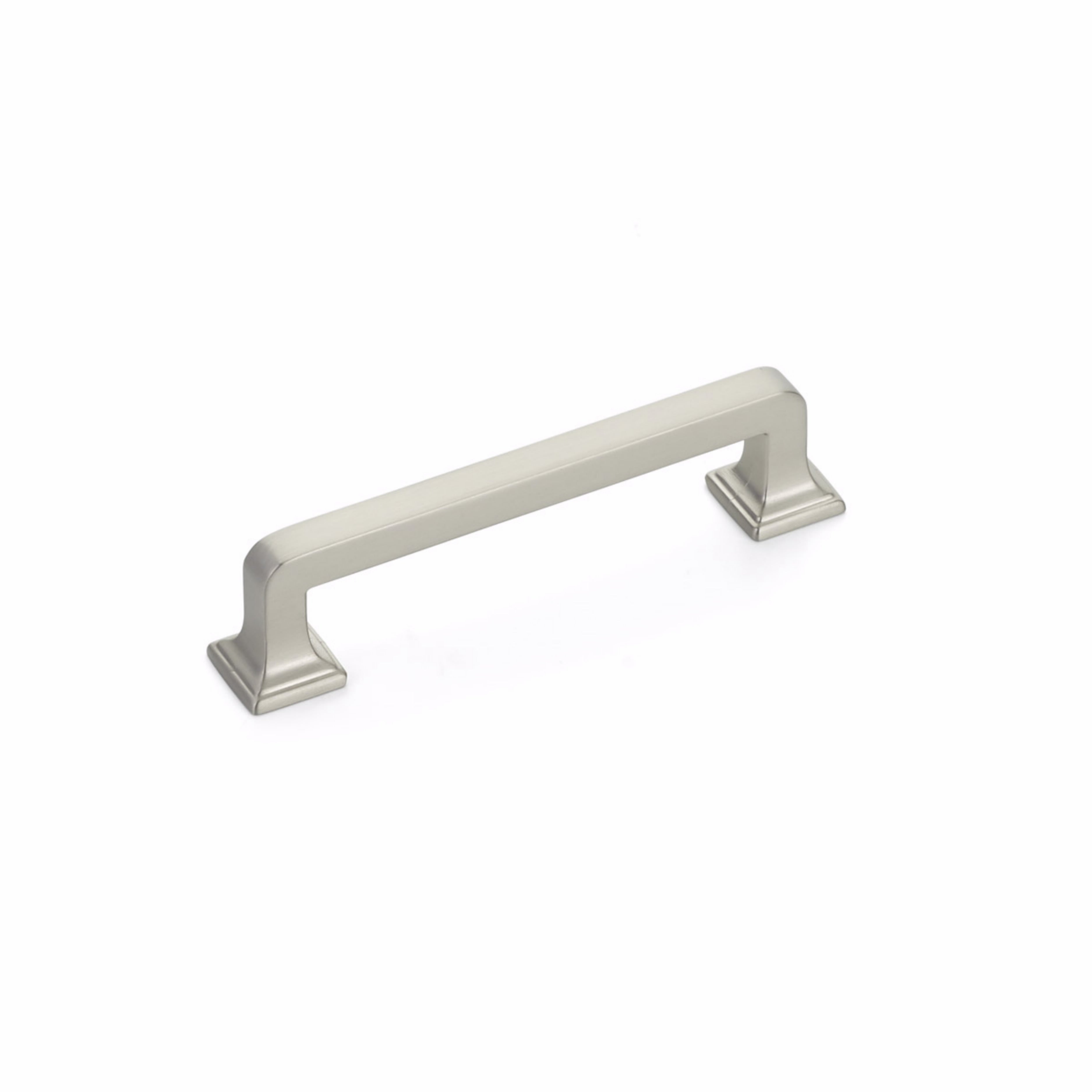 Schaub 522-15 3-1/2" Center to Center Menlo Park Cabinet Pull Satin Nickel Finish Sparrow Supply