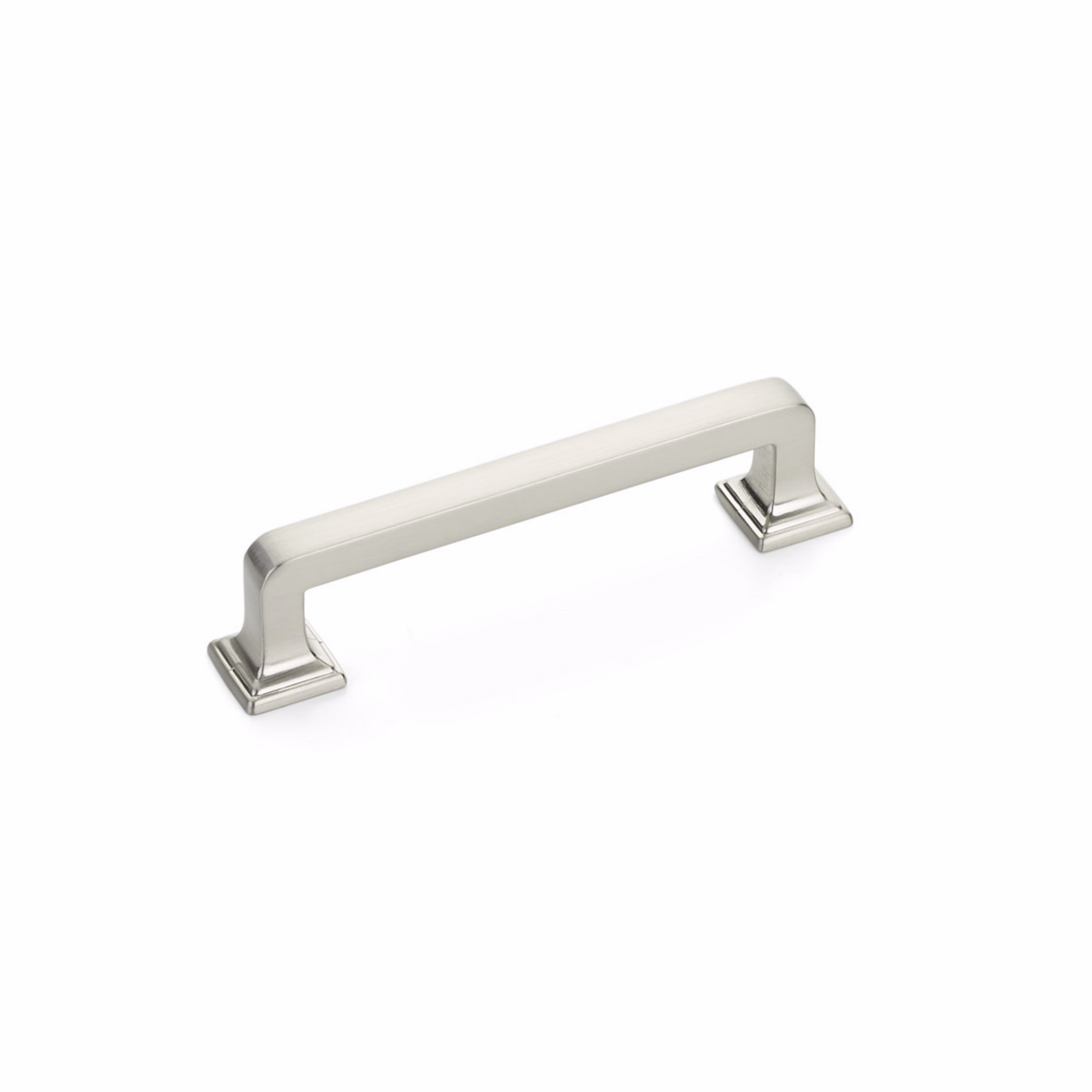 Schaub 522-BN 3-1/2" Center to Center Menlo Park Cabinet Pull Brushed Nickel Finish Sparrow Supply
