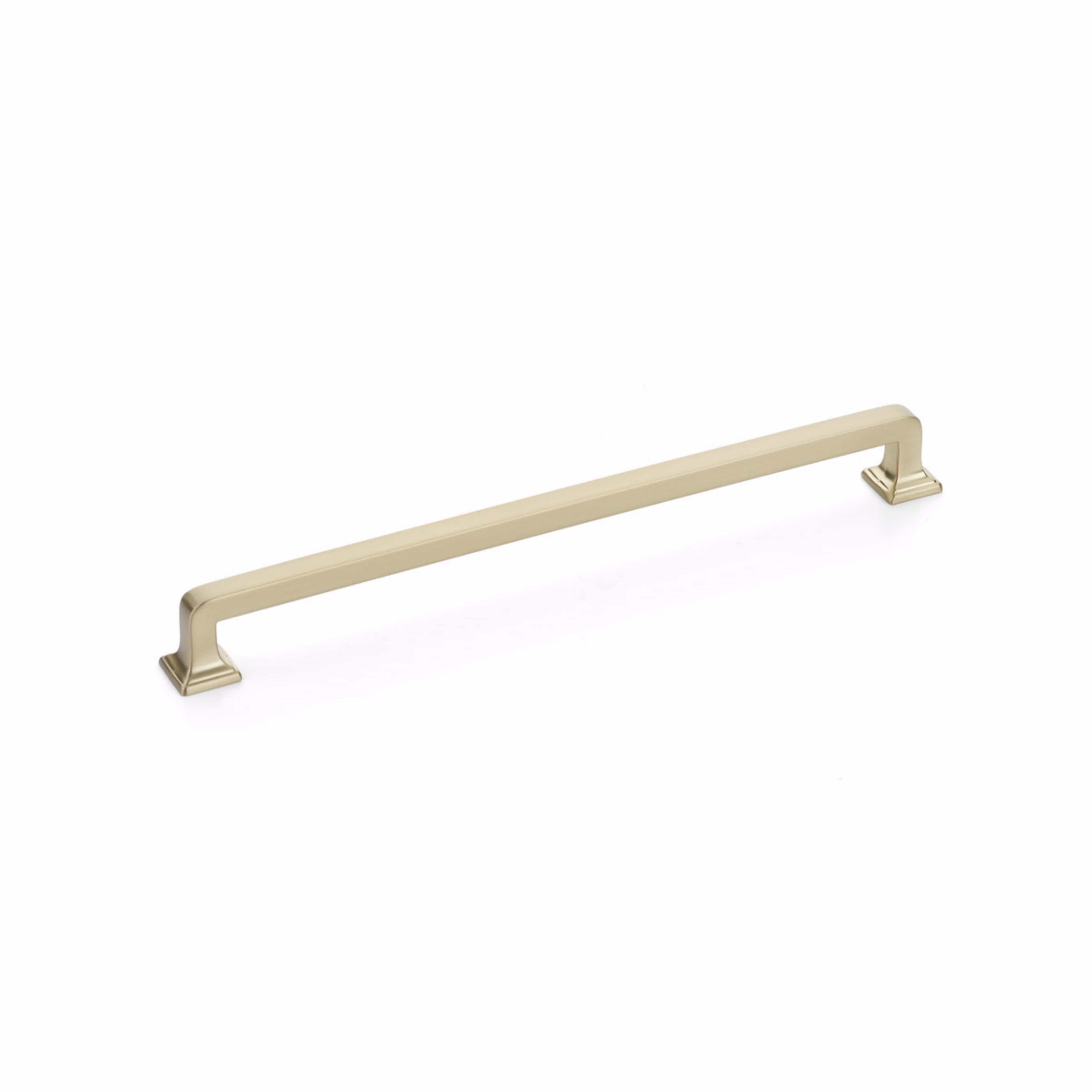 Schaub 524-SSB 10" Center to Center Menlo Park Cabinet Pull Signature Satin Brass Finish