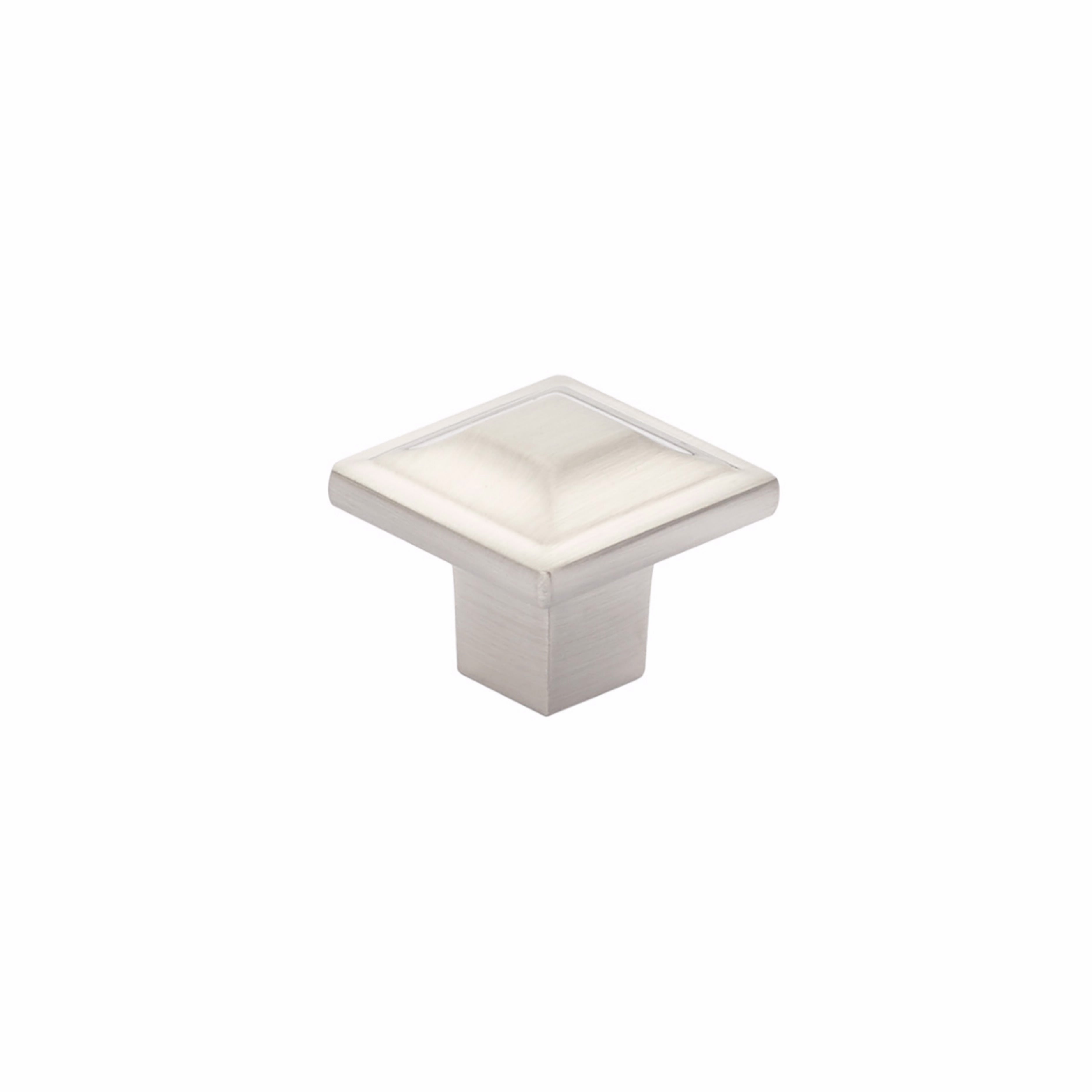 Schaub 530-BN 1-1/4" Menlo Park Square Cabinet Knob Brushed Nickel Finish Sparrow Supply
