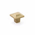 Schaub 530-SSB 1-1/4" Menlo Park Square Cabinet Knob Signature Satin Brass Finish Sparrow Supply