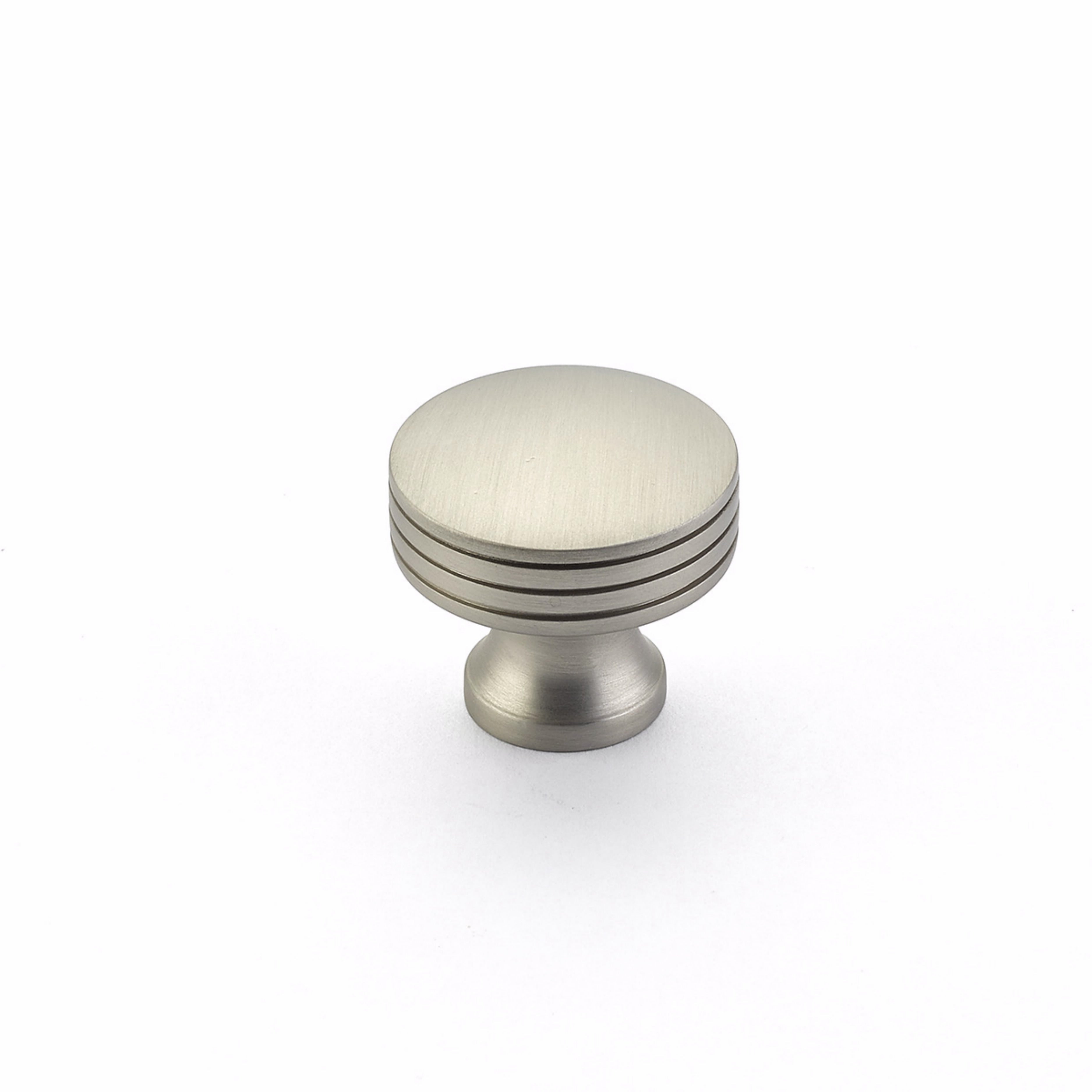 Schaub 532-15 1-1/4" Menlo Park Disk Round Knob Satin Nickel Finish Sparrow Supply