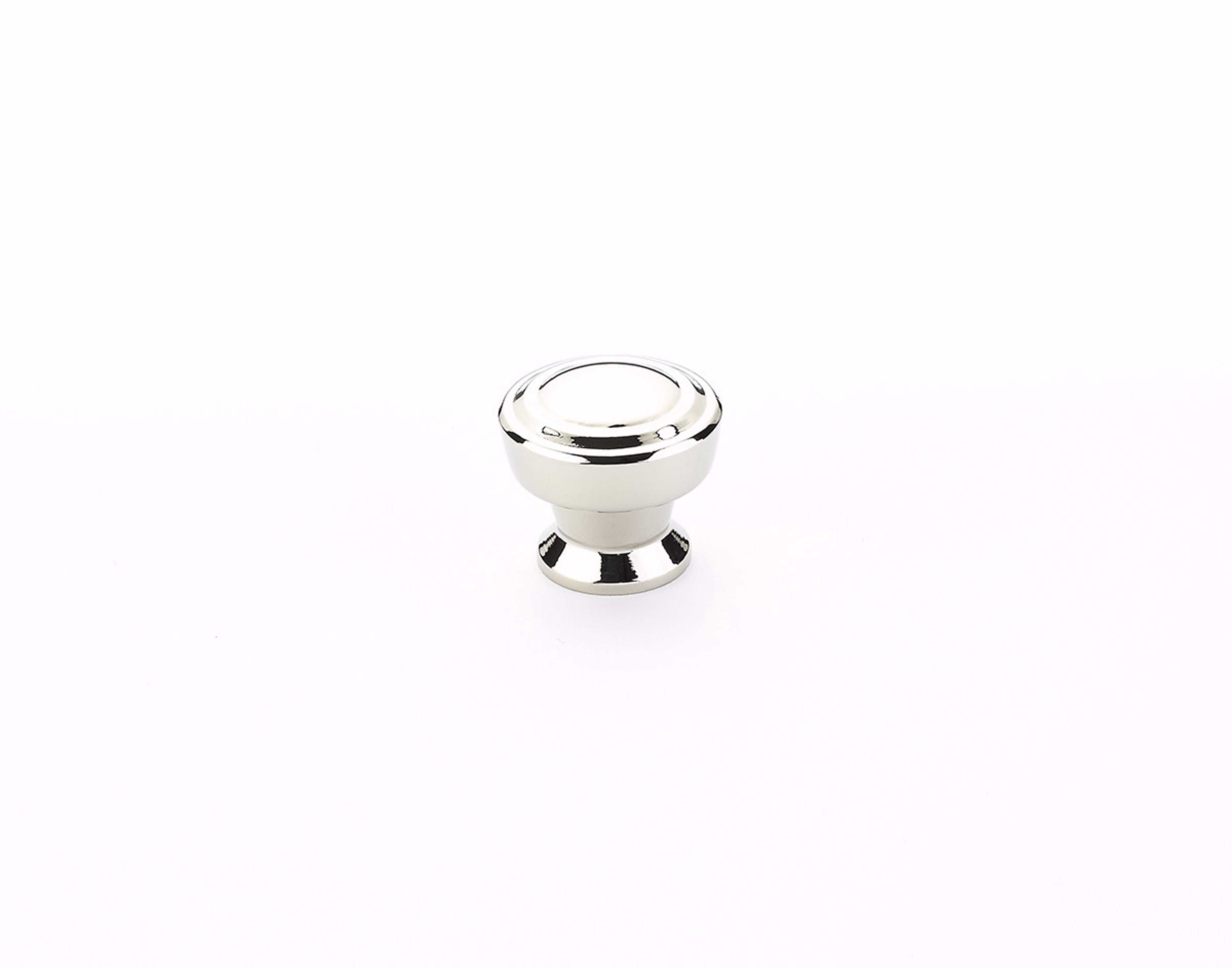 Schaub 533-PN 1-1/4" Menlo Park Round Cabinet Knob Polished Nickel Finish Sparrow Supply