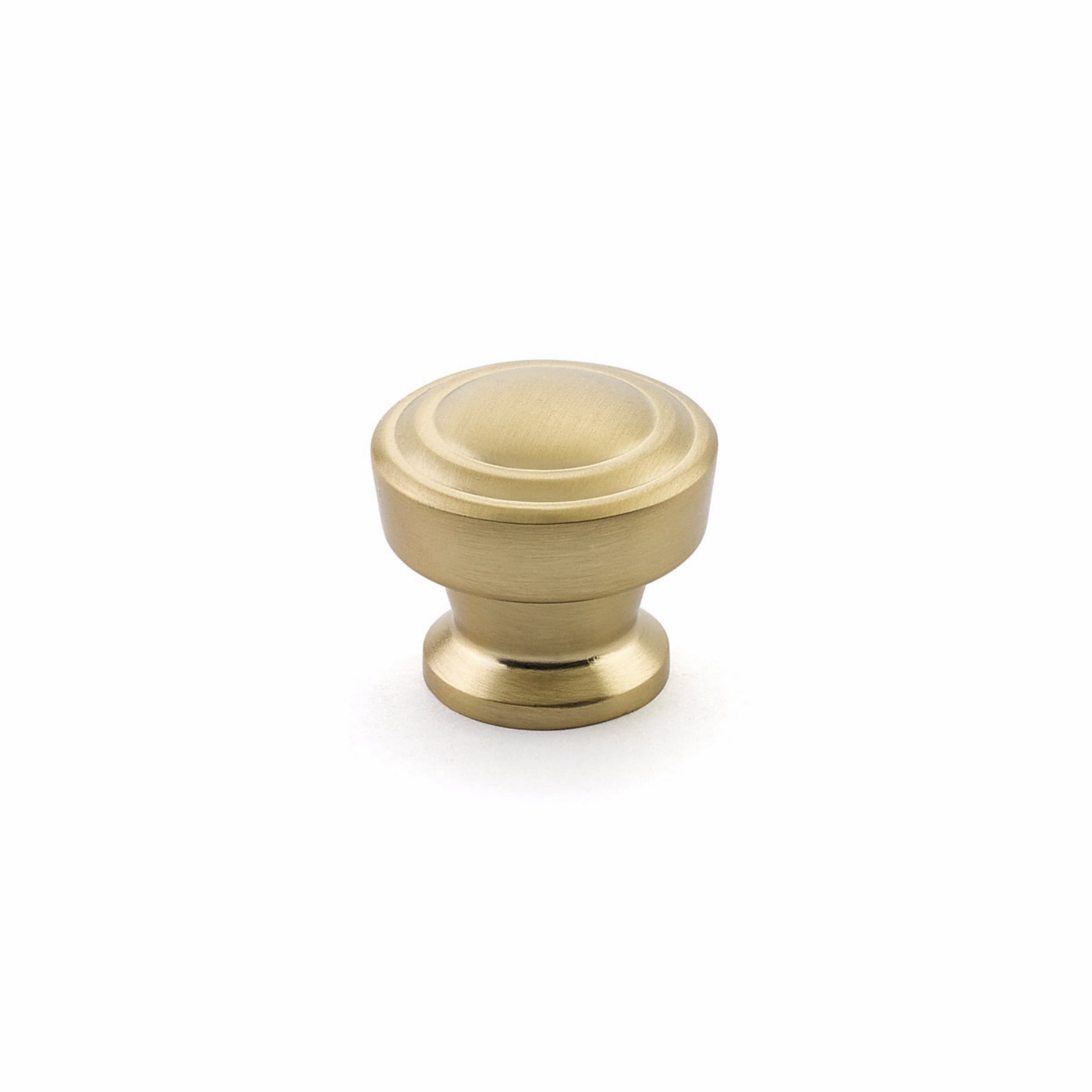 Schaub 533-SSB 1-1/4" Menlo Park Round Cabinet Knob Signature Satin Brass Finish Sparrow Supply