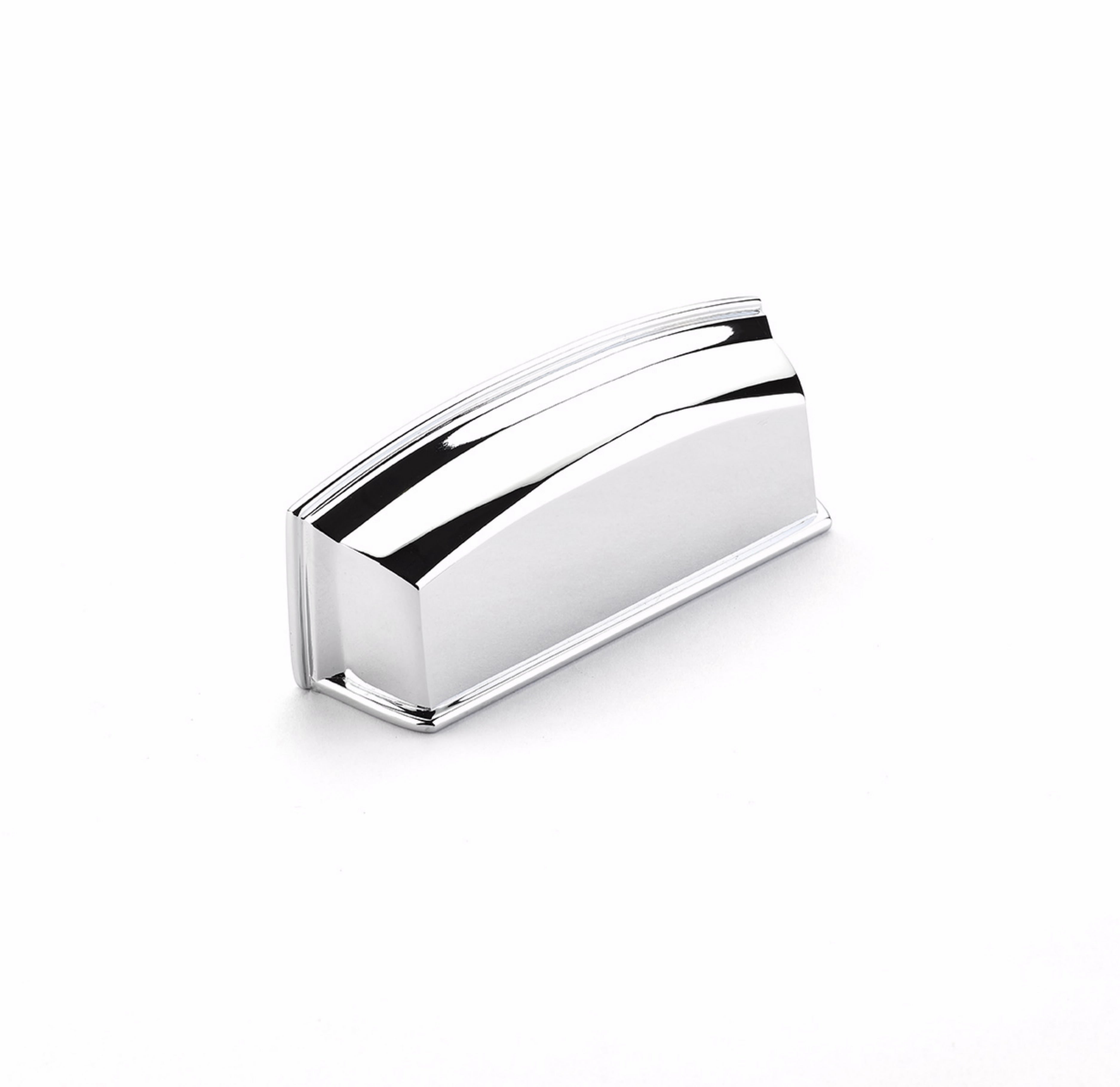 Schaub 534-26 Menlo Park 3-1/2" Center to Center Cabinet Cup Pull Polished Chrome Finish Sparrow Supply