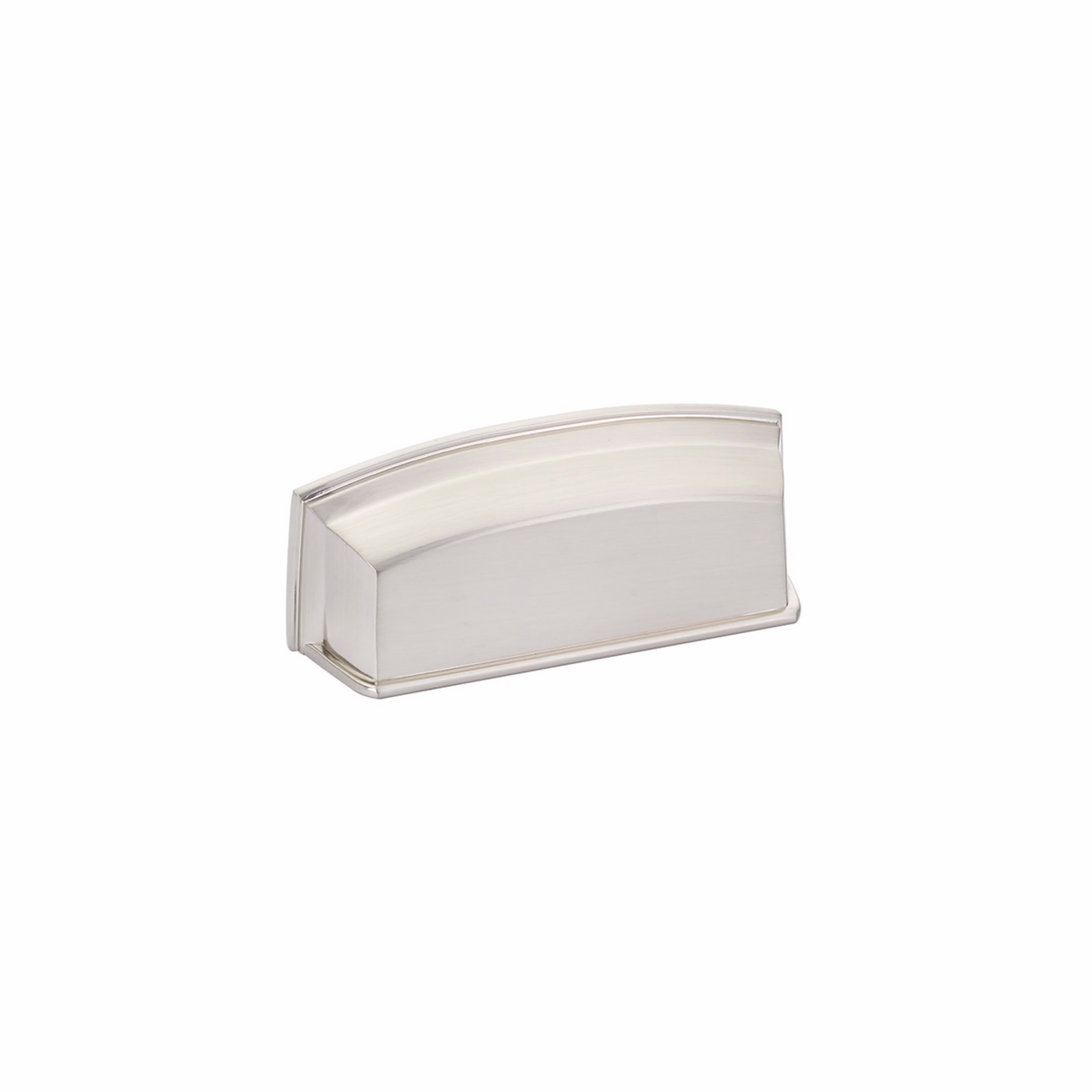 Schaub 534-BN Menlo Park 3-1/2" Center to Center Cabinet Cup Pull Brushed Nickel Finish Sparrow Supply