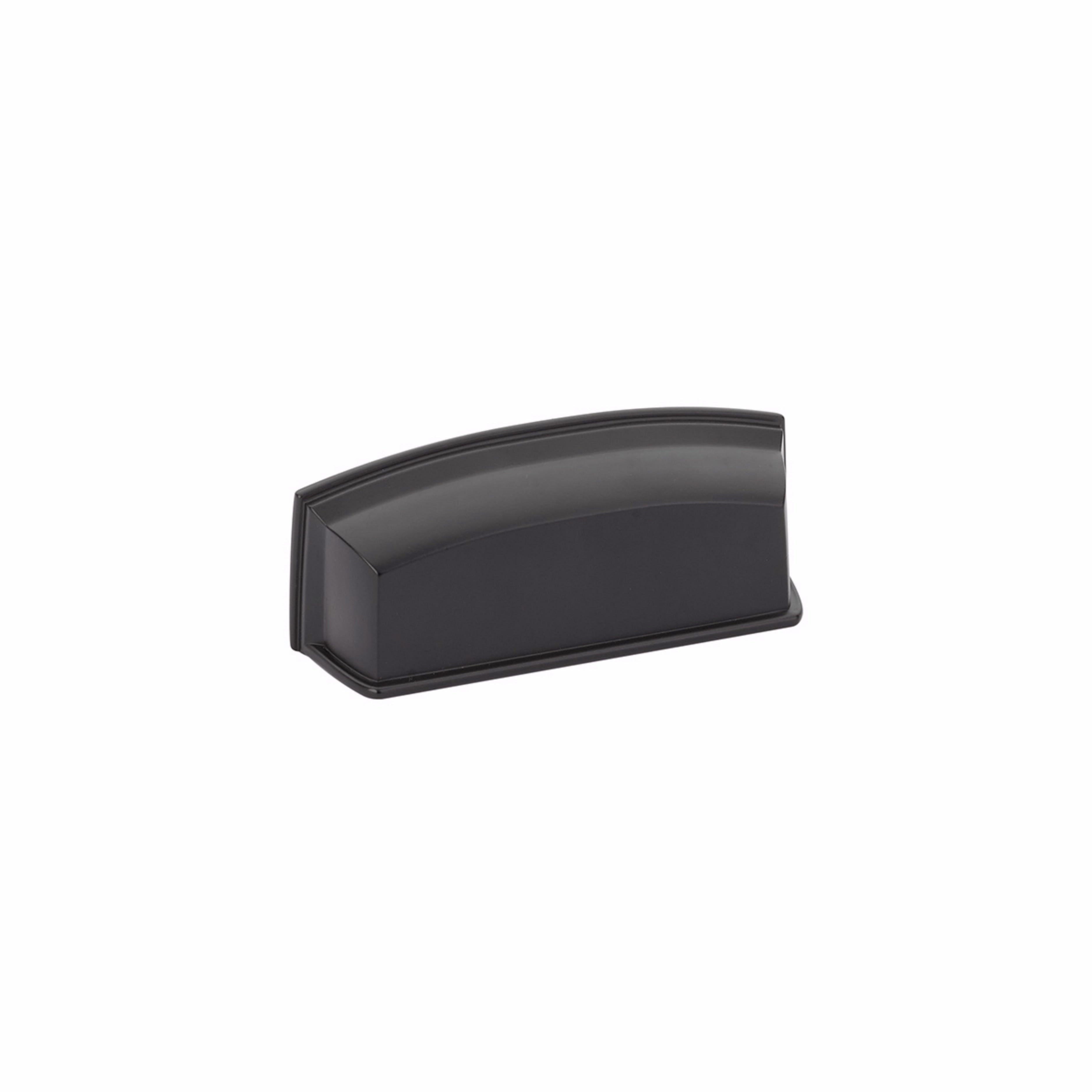 Schaub 534-MB Menlo Park 3-1/2" Center to Center Cabinet Cup Pull Matte Black Finish Sparrow Supply