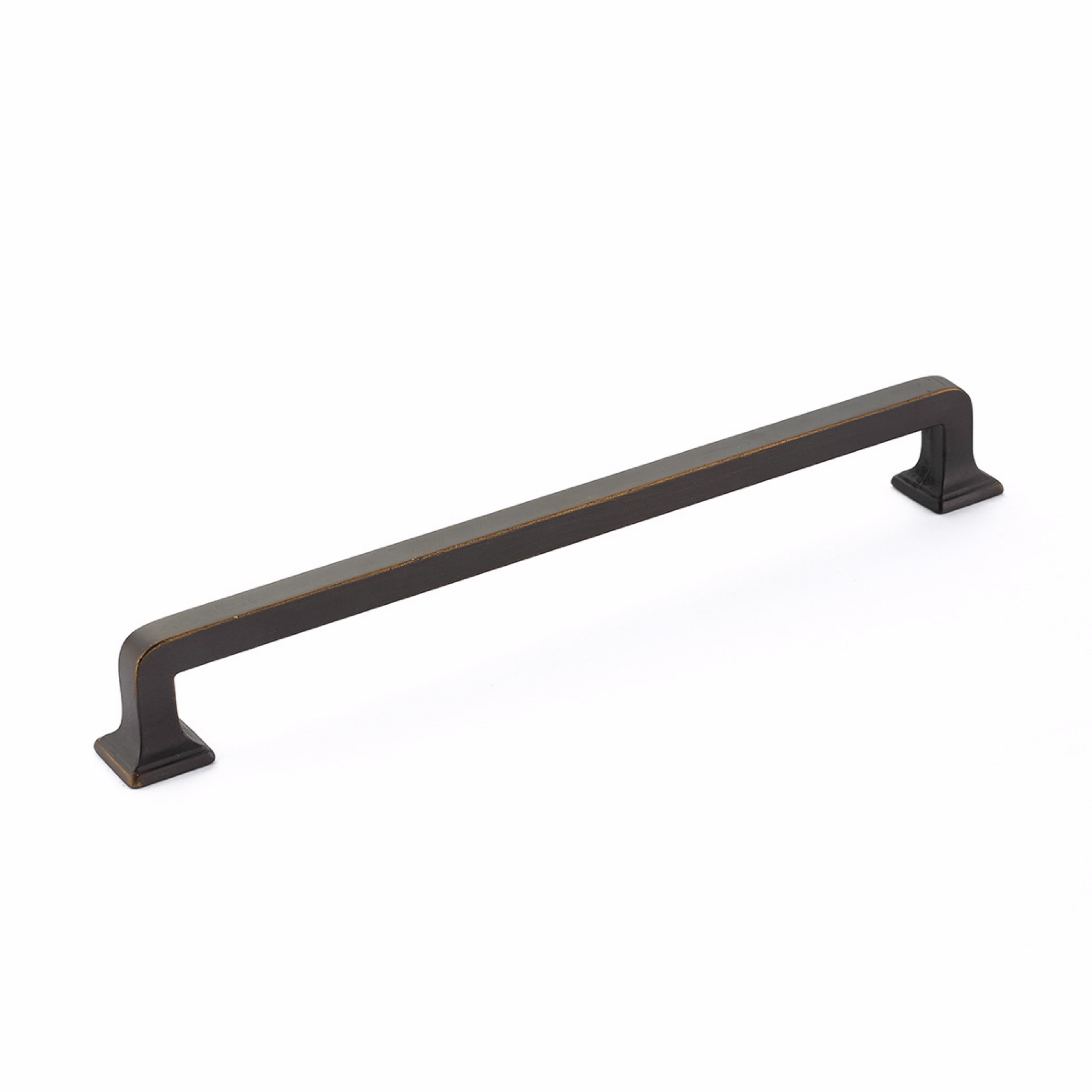 Schaub 536-ABZ 8" Center to Center Menlo Park Cabinet Pull Ancient Bronze Finish Sparrow Supply