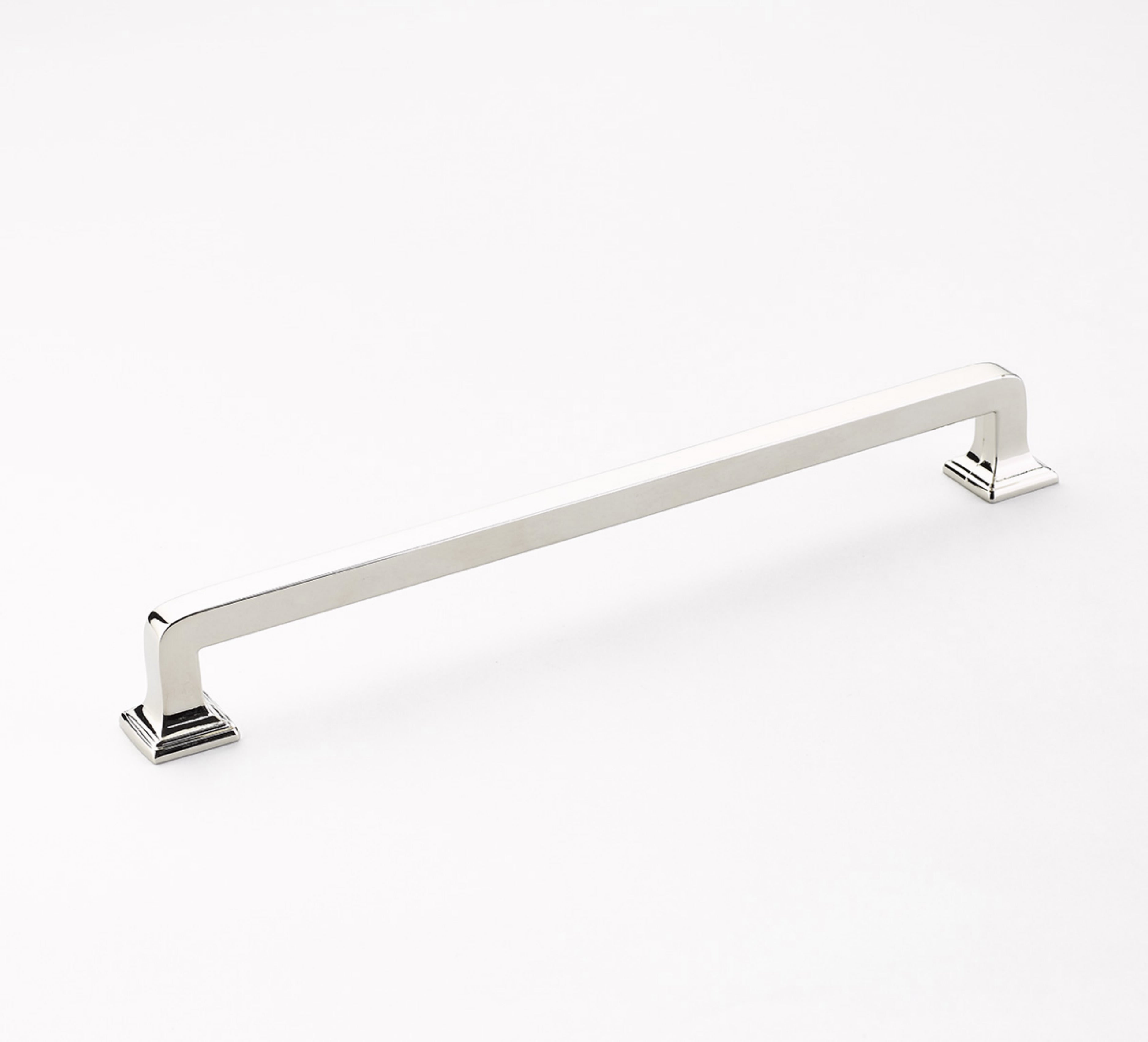 Schaub 536-PN 8" Center to Center Menlo Park Cabinet Pull Polished Nickel Finish Sparrow Supply
