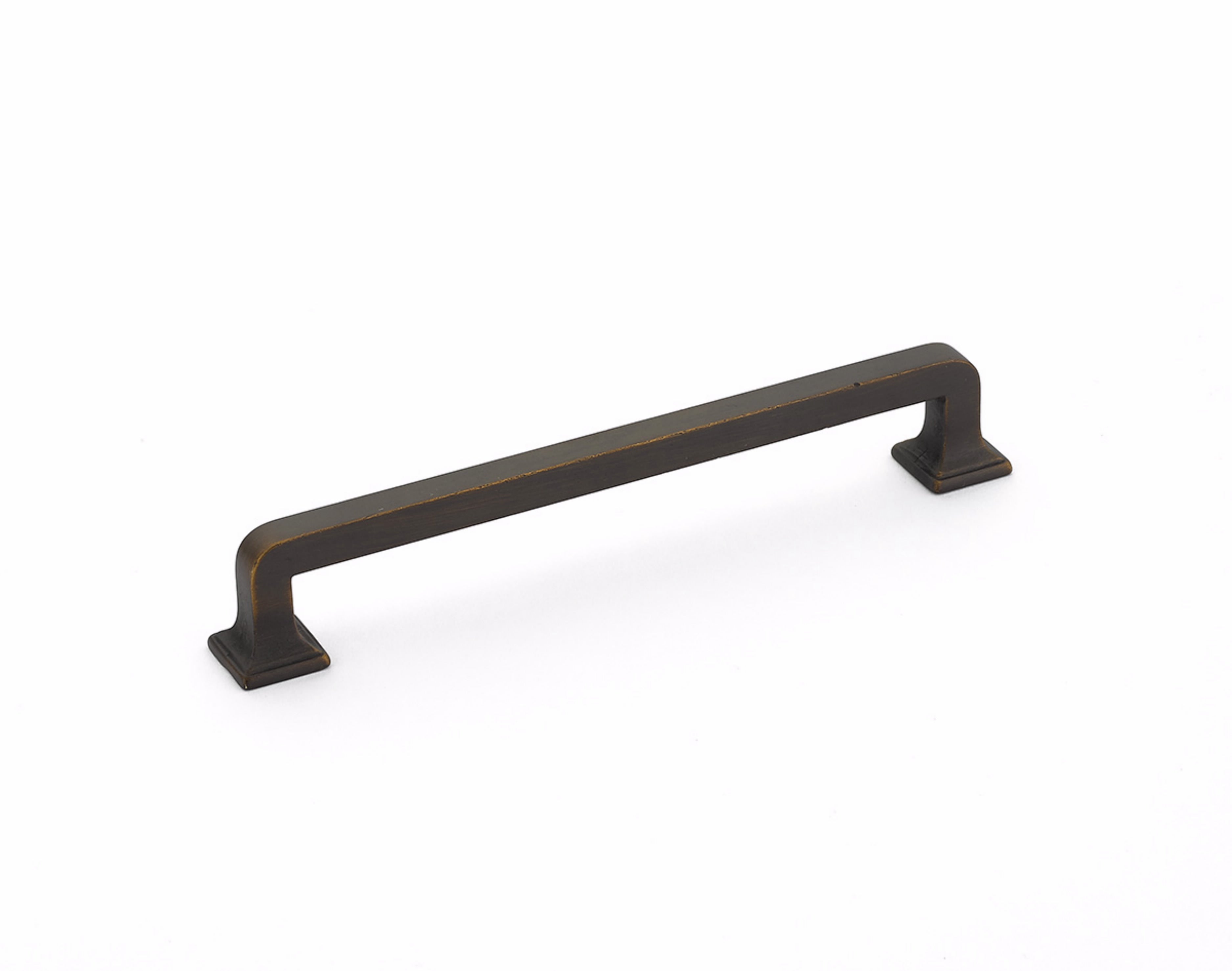 Schaub 537-ABZ 6" Center to Center Menlo Park Cabinet Pull Ancient Bronze Finish Sparrow Supply